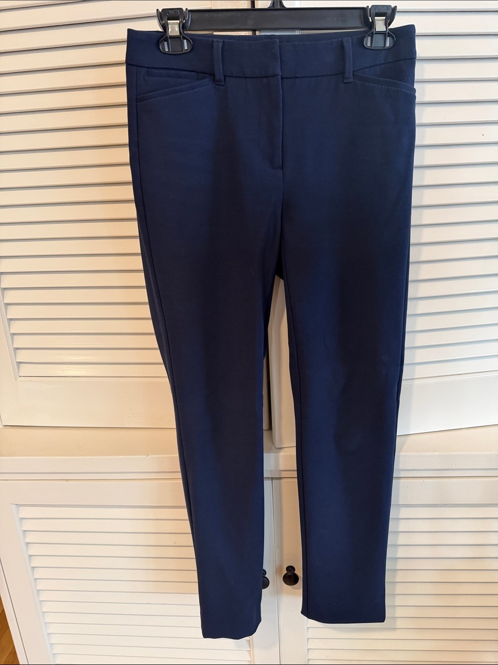 White House Black Market Navy Slim Ponte Ankle Pants